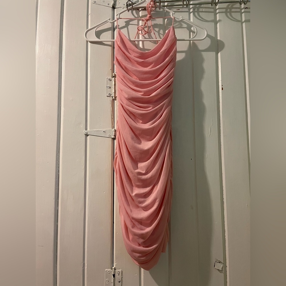TIC TOC RUCHED bodycon mini dress-small NWT